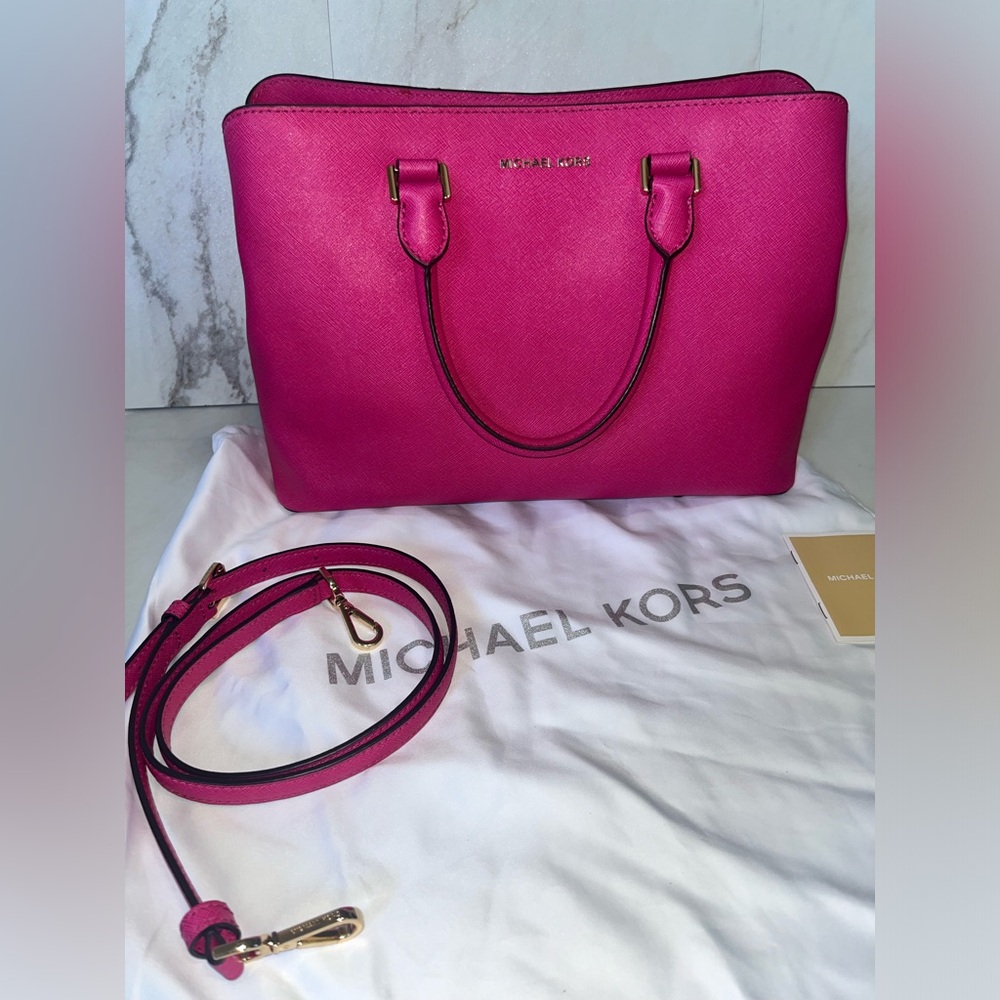 Michael Kors Savannah Large Saffiano Leather Satchel